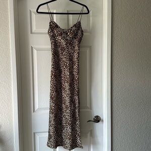Brown midi dress